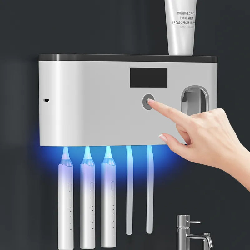 Wall-mounted Toothbrush Storage with UV Wall-mounted Toothbrush Storage with UV